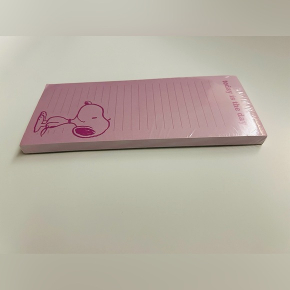 New Long Pink Peanuts Lined Pad "today is the day" 2 Magnets 100 Pages Graphique - Picture 6 of 9